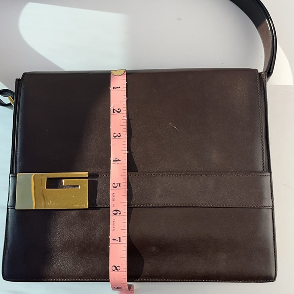 Auth. Vintage Gucci By Tom Ford Era Leather Shoulder Handbag ~ in Dark Brown - Picture 14 of 16